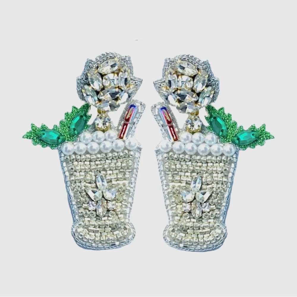 Derby Mint Julep Earrings